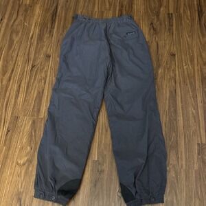 Columbia Womens Black Nylon Windbreaker Elastic Waist Outdoor Pants Large VTG